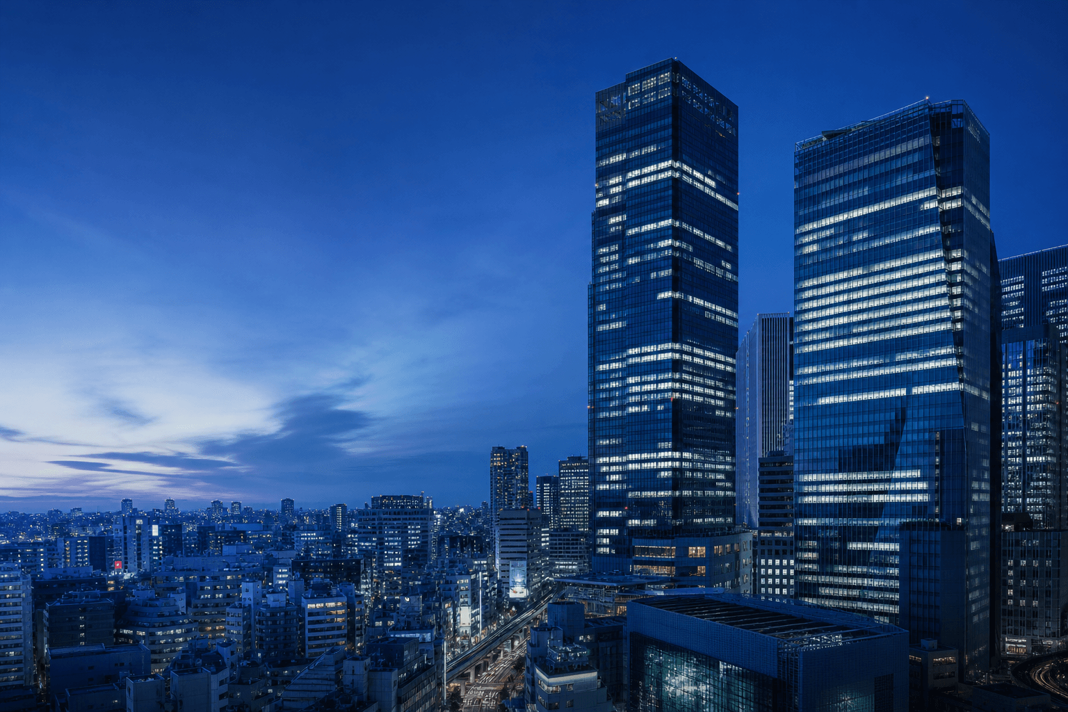 東京の金融街の眺望